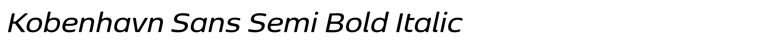 Kobenhavn Sans Semi Bold Italic